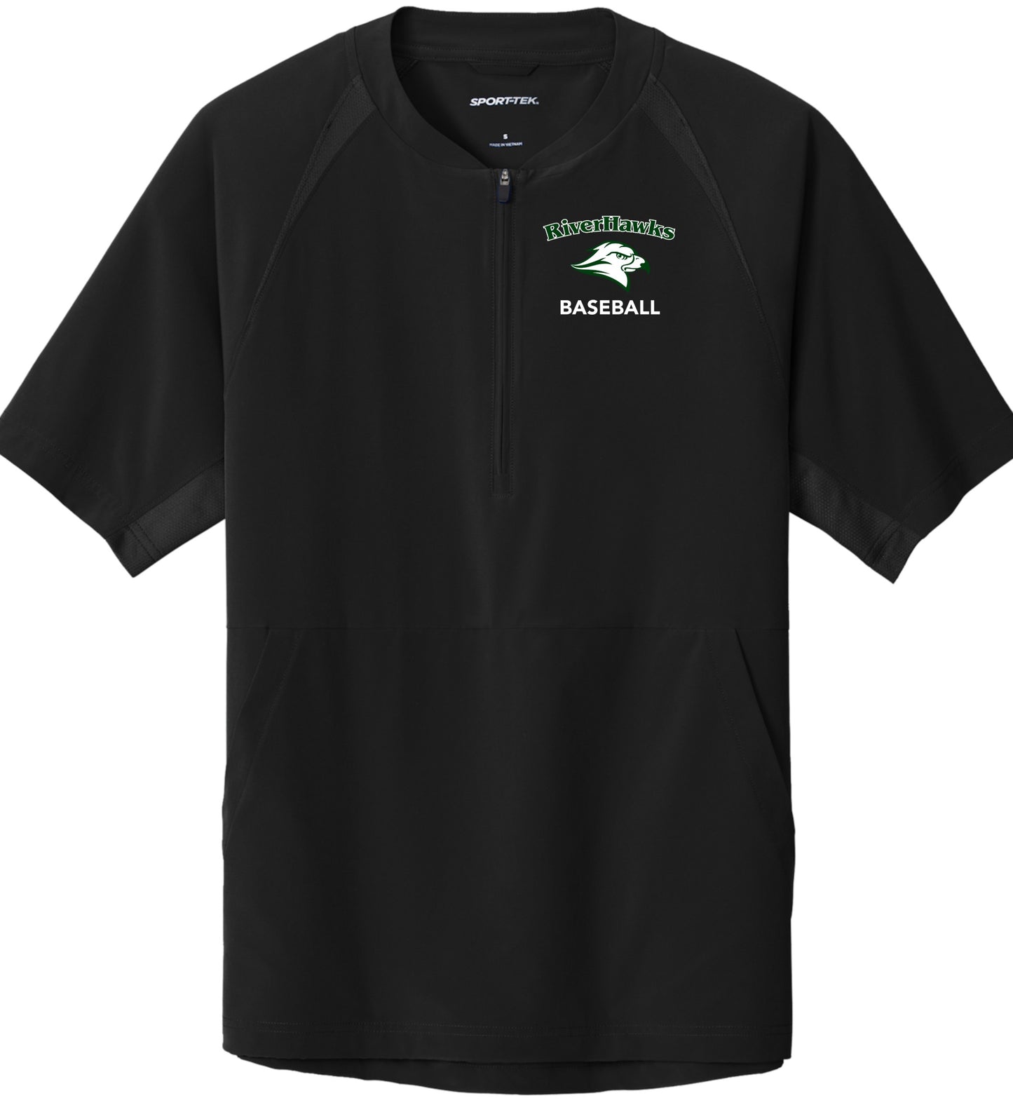 Jr. Riverhawks 1/2 Zip Short Sleeve Jacket - Youth and Adult