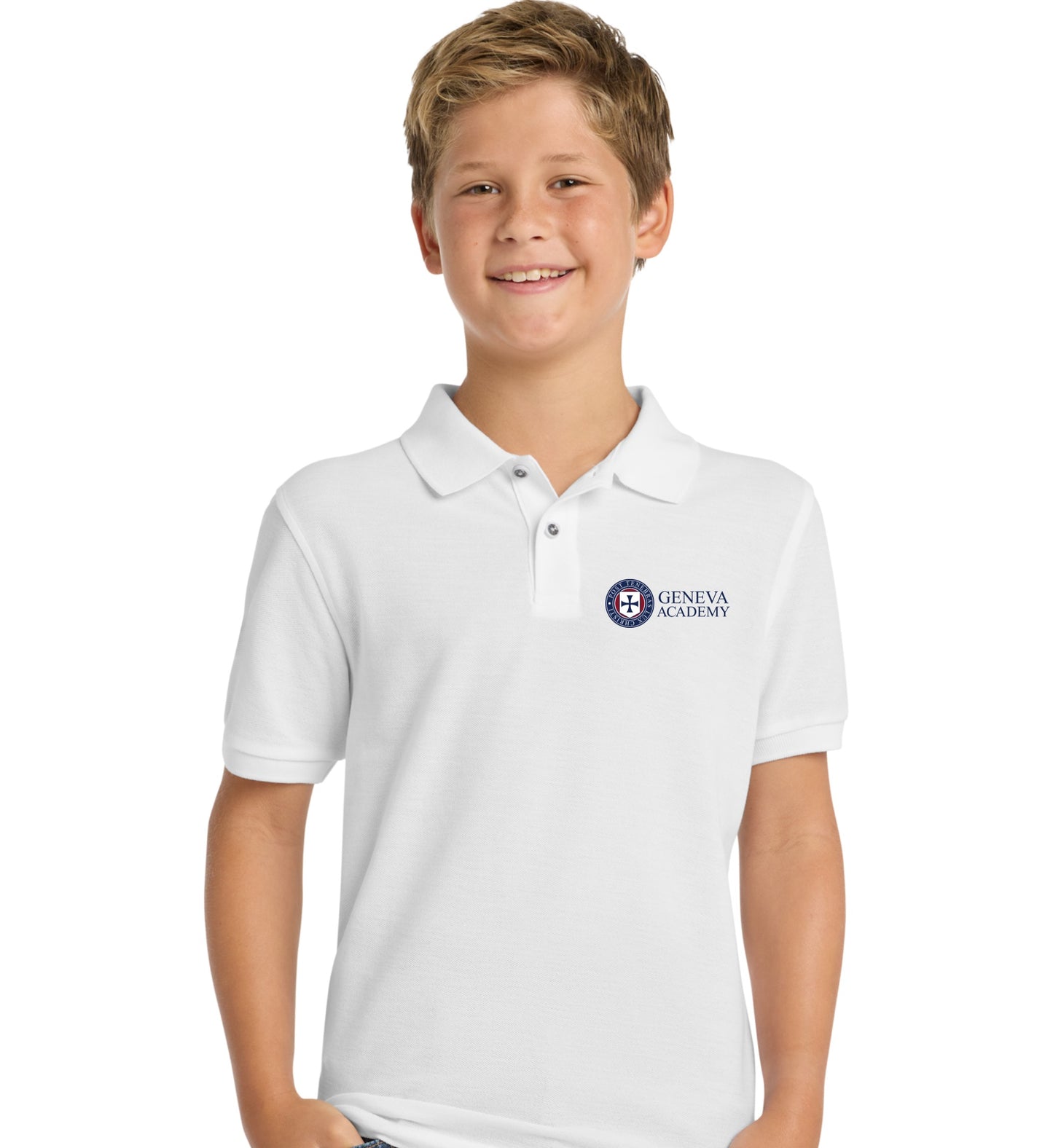 Geneva Academy Girls & Boys Jersey Knit Polo